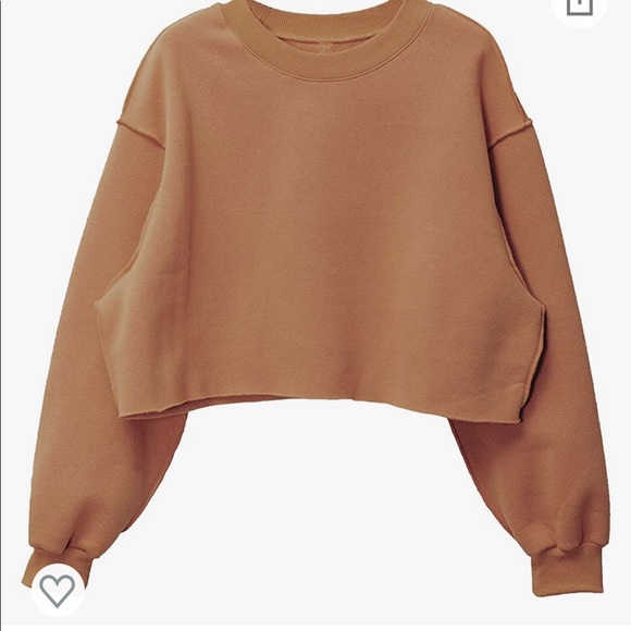 Cropped Brown Sweatshirt - Picture 2 of 4